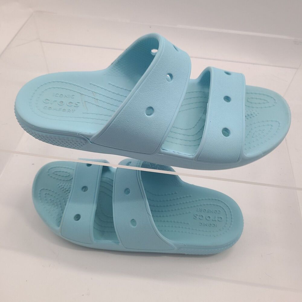 Crocs Classic Slide On Artic Blue Unisex Sandals Men’s Size 6/Womens Size 8 - Picture 3 of 7